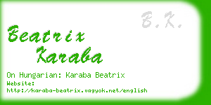 beatrix karaba business card